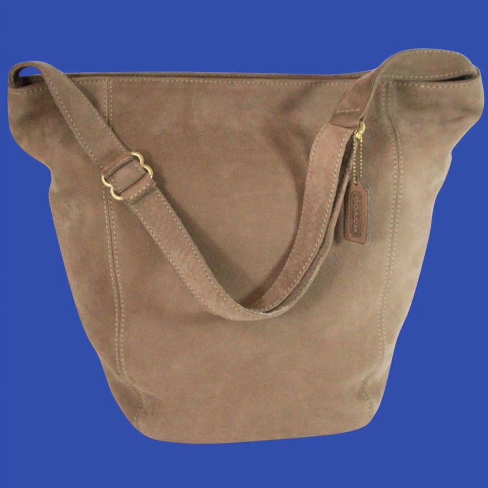 Authentic Vintage Coach Sonoma Soft Large Bucket Nubuc Olive #4943